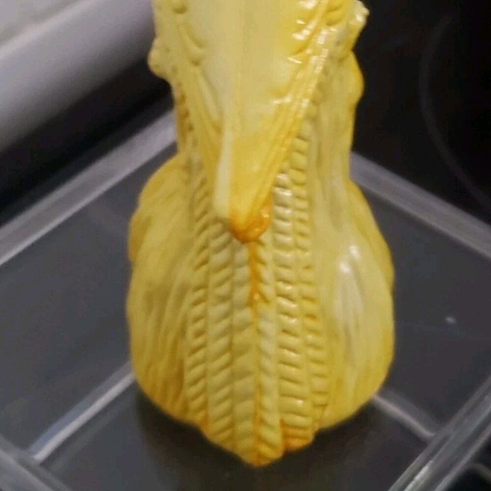 Vintage Bird Figurine Plastic Canary Yellow Detailed Perched Tree Branch Log - Picture 8 of 11